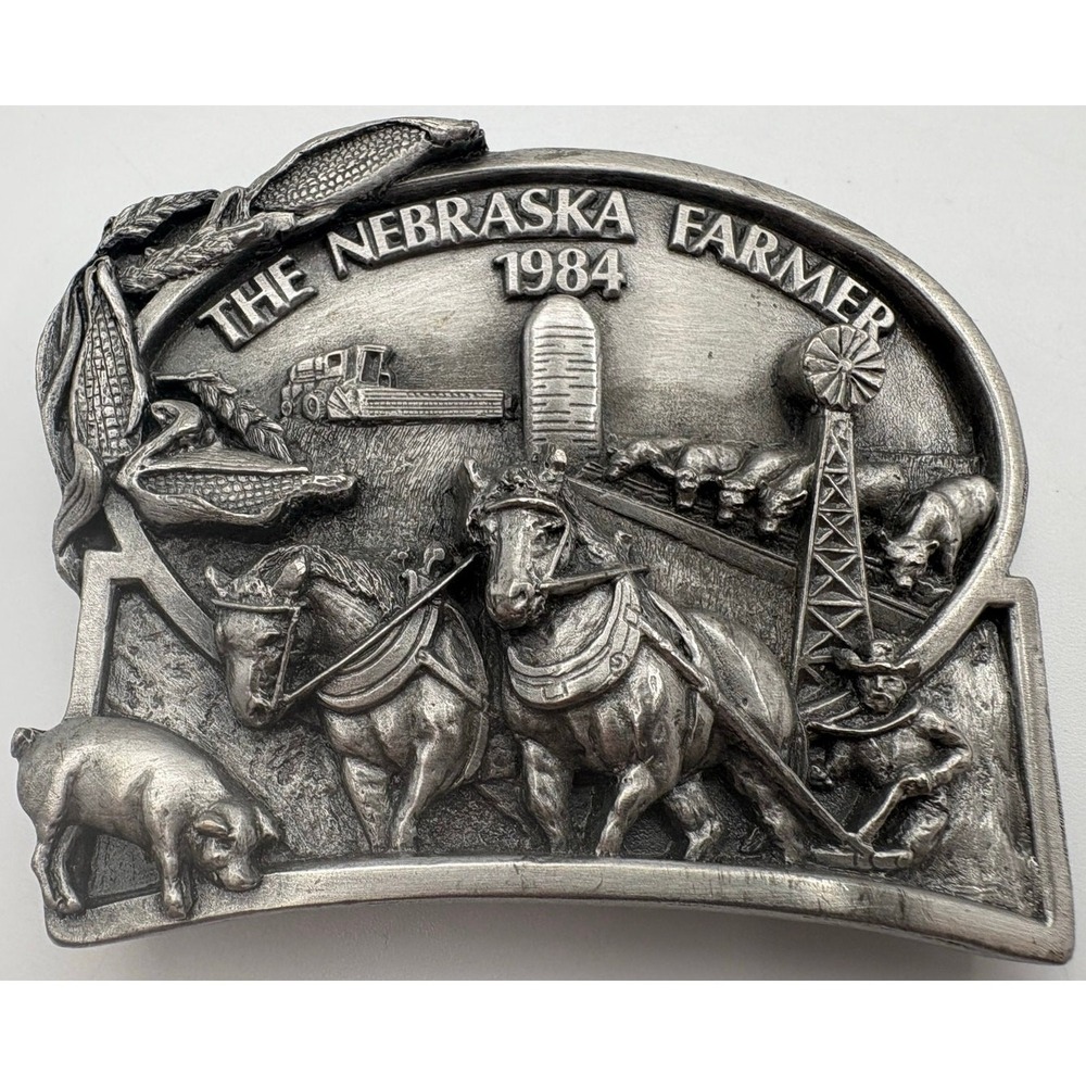 1984 Nebraska Farmer Limited Edition Pewter Beltβ Buckle #2063/2500